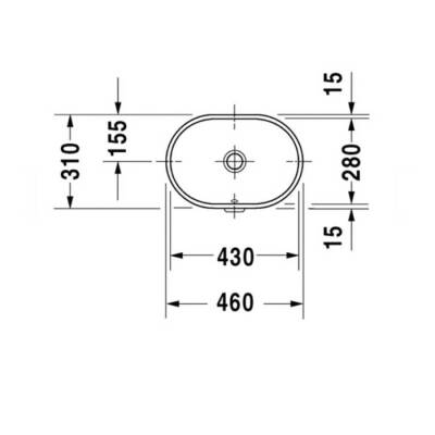 Duravit Foster Tezgah Altı Lavabo 43cm 0336430000 - 2