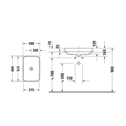 Duravit Happy D.2 Plus Lavabo 60 x 46 cm Antrasit Mat 2360601300 - 3