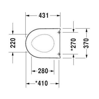 Duravit Starck 2 Klozet Kapağı Yavaş Kapanır 0069890095 - 2