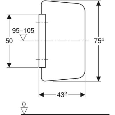 Geberit pisuvar bölme paneli: Beyaz - 3