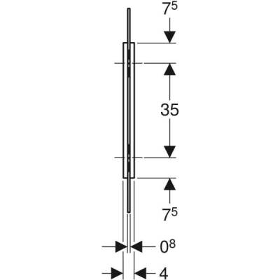 Geberit pisuvar bölme paneli: Beyaz - 4