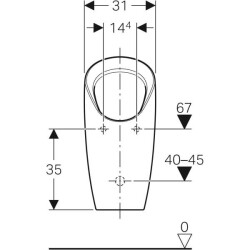 Geberit pisuvar Preda, susuz: Beyaz - 3