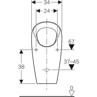 Geberit pisuvar Selva, susuz: Beyaz - 3