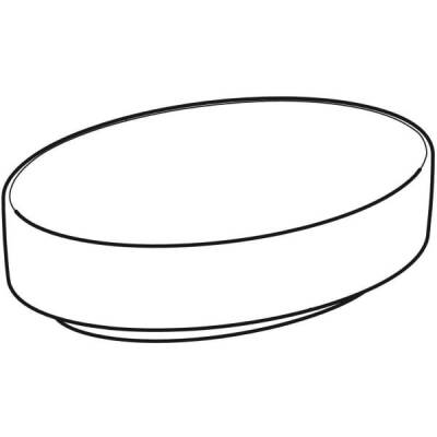 Geberit VariForm oval çanak lavabo: B=55cm, T=40cm, Batarya deliği=Yok, Taşma deliği=Yok, Beyaz - 2