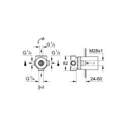 Grohe 4 Yollu Yön Değiştirici (2 Çıkışı Kontrol Eder) - 29707000 - 2