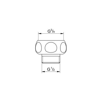 Grohe Adaptör 1/2 X 1/4' - 28817000 - 2