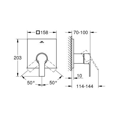 Grohe Allure Ankastre Duş Bataryası - 19317001 - 2