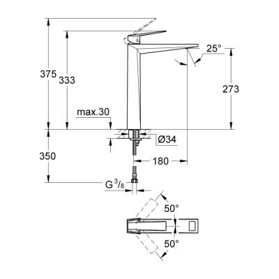 Grohe Allure Brilliant Tek Kumandalı Lavabo Bataryası Xl-Boyut - 23114000 - 2