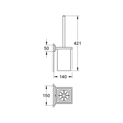 Grohe Allure Brilliant Tuvalet Fırçası Seti - 40500000 - 2