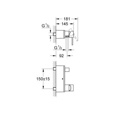 Grohe Allure Tek Kumandalı Duş Bataryası - 32846000 - 2