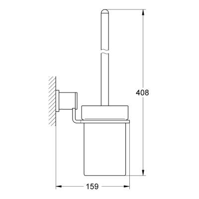 Grohe Allure Tuvalet Fırçası Seti - 40340000 - 2