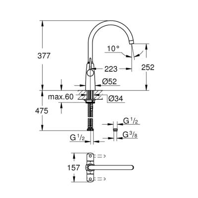 Grohe Ambi Eviye Bataryası - 30189000 - 2