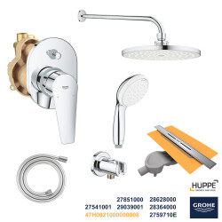 Grohe Ankastre Banyo Duş Seti + Hüppe Galata X Duş Kanalı -1 - 1