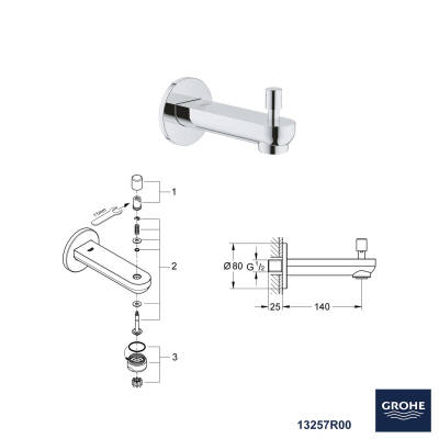 Grohe Ankastre Banyo Duş Seti + Hüppe Galata X Duş Kanalı -2 - 5