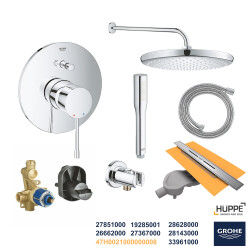 Grohe Ankastre Banyo Duş Seti + Hüppe Galata X Duş Kanalı -26 - 1