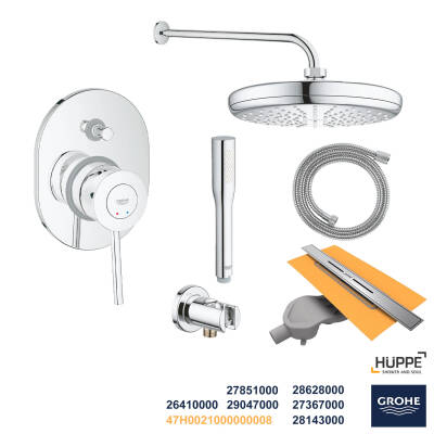 Grohe Ankastre Banyo Duş Seti + Hüppe Galata X Duş Kanalı -27 - 1