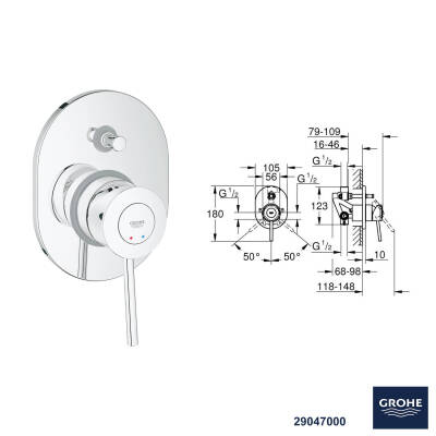 Grohe Ankastre Banyo Duş Seti + Hüppe Galata X Duş Kanalı -27 - 3