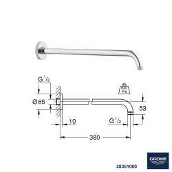 Grohe Ankastre Banyo Duş Seti + Hüppe Galata X Duş Kanalı -6 - 2