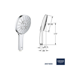 Grohe Ankastre Banyo Duş Seti + Hüppe Galata X Duş Kanalı -6 - 6