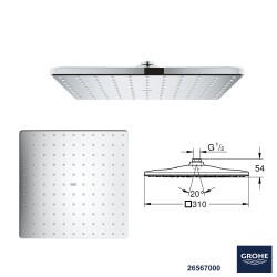 Grohe Ankastre Banyo Duş Seti + Hüppe Galata X Duş Kanalı -7 - 3