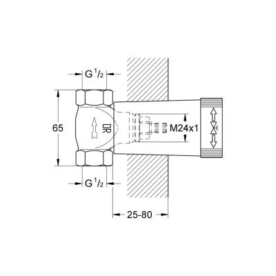 Grohe Ankastre Stop Valf İçin İç Gövde - 29811000 - 2