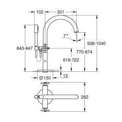 Grohe Atrio Banyo Bataryası - 25044Al3 - 2