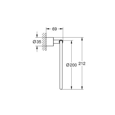 Grohe Atrio Halka Havluluk - 40307003 - 2