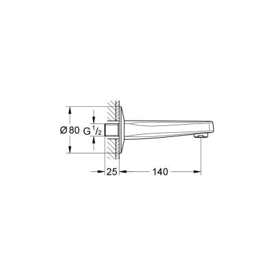 Grohe Baucontemporary Çıkış Ucu - 13252000 - 2