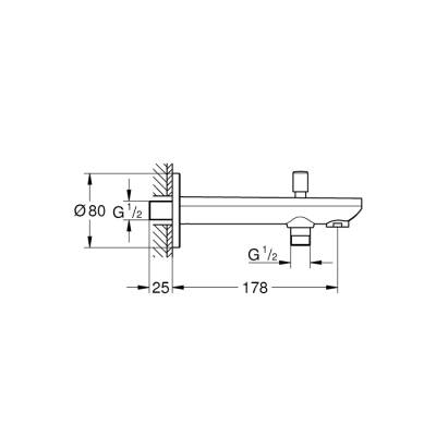 Grohe Baucontemporary Yön Değiştiricili Çıkış Ucu - 13390000 - 2