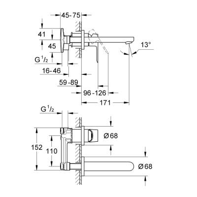 Grohe Bauedge İki Delikli Lavabo Bataryası - 20474000 - 2