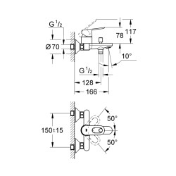 Grohe Bauloop Tek Kumandalı Banyo Bataryası - 23341000 - 2