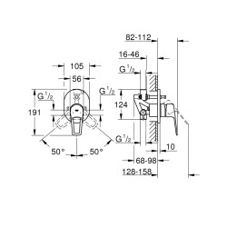 Grohe Bauloop Tek Kumandalı Banyo Bataryası - 29041001 - 1