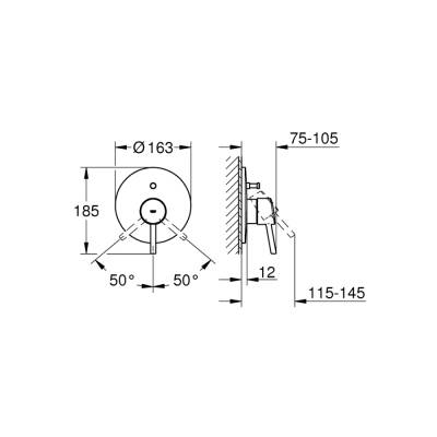 Grohe Concetto Ankastre Banyo/Duş Bataryası - 19346001 - 2