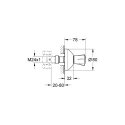 Grohe Costa L Ankastre Stop Valf - 19809001 - 2