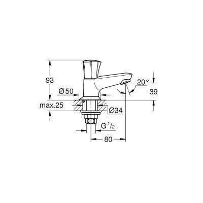 Grohe Costa L Lavabo Musluğu 1/2' - 20404001 - 2