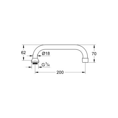 Grohe Döner Boru Çıkış Ucu - 13028000 - 2