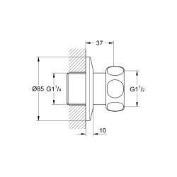 Grohe Düz Bağlantı - 12420000 - 2