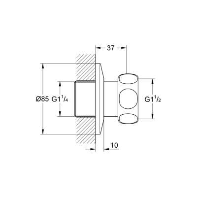 Grohe Düz Bağlantı - 12420000 - 2