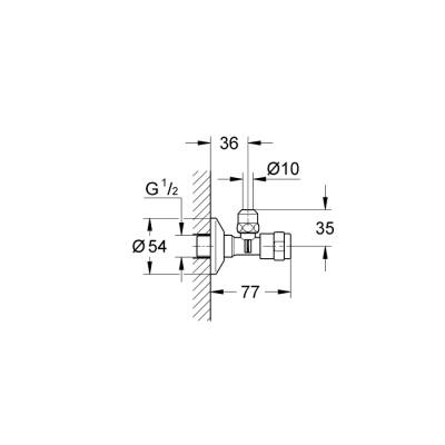 Grohe Egaplus Servis Valfi 1/2' - 41263000 - 2