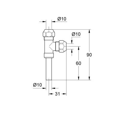 Grohe Eggemann Orjinal Was® T Parçası 3/4' - 41007000 - 2