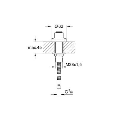 Grohe El Duşu İçin Küvet Üstü Adaptör - 27151000 - 2