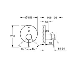 Grohe Essence Ankastre Banyo/Duş Bataryası - 24058A01 - 2