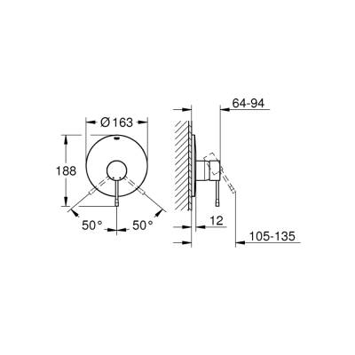 Grohe Essence Ankastre Duş Bataryası - 19286Dc1 - 2