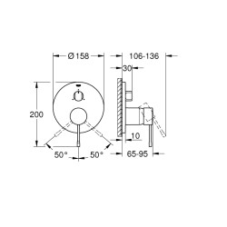 Grohe Essence Tek Kumandalı 3 Yönlü Banyo Bataryası - 24092001 - 2