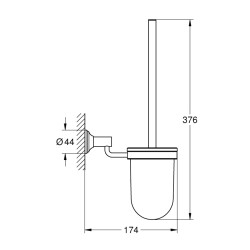 Grohe Essentials Authentic Tuvalet Fırçası Seti - 40658001 - 2