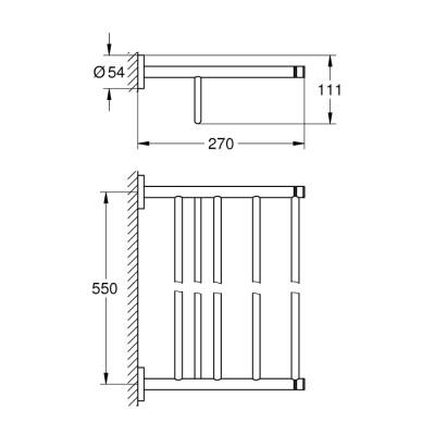 Grohe Essentials Çoklu Banyo Havluluğu - 40800Be1 - 2