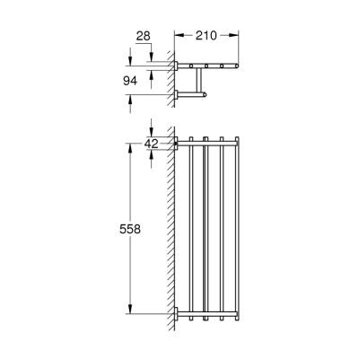 Grohe Essentials Cube Banyo Havluluğu - 40512001 - 2