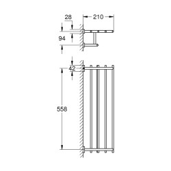 Grohe Essentials Cube Banyo Havluluğu - 40512Dc1 - 2