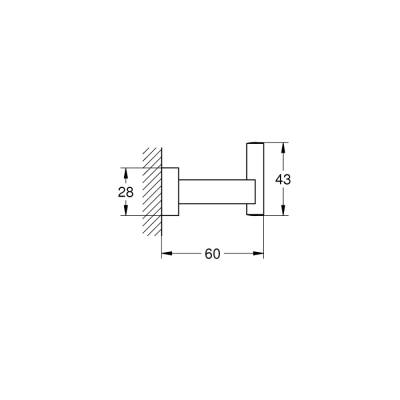 Grohe Essentials Cube Havlu/Bornoz Askılığı - 40511001 - 2