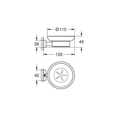 Grohe Essentials Cube Sabunluk - 40754001 - 2